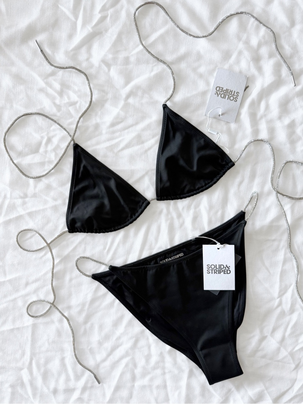 NWT • SOLID & STRIPED 2pc Bikini Set